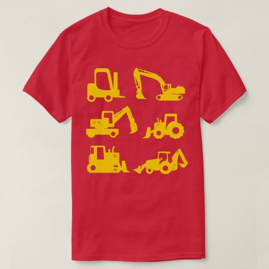 T-shirt Chiffres de construction Camions Joueurs garçons H (Design devant)