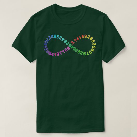T-shirt Chiffres de mathématiques de jour de Pi Infinity A (Design devant)