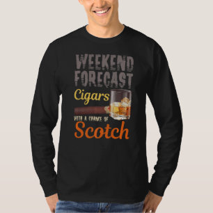 T-shirt Chiffres De Prévision De Fin De Semaine Et Whiskey