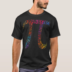 T-shirt Chiffres Rainbow Pi Funny Pi 314 Enseignants Math 