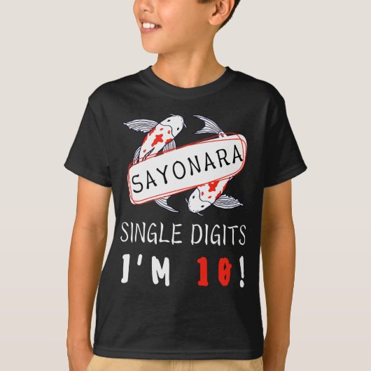T-shirt Chiffres Sayonara I’m 10 (Devant)