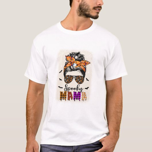 T-shirt Chignon décoiffé Halloween maman (Devant)