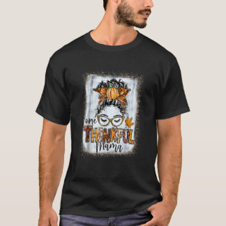 T-shirt Chignon Décoiffé Une Maman Reconnaissante Automne
