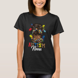 T-shirt Chignon Méche Cheveux Femmes Afro Noires Autisme N