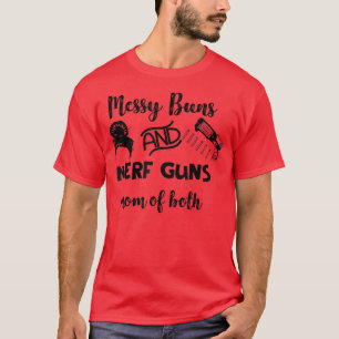 T-shirt Chignons désordonnés et pistolets nerf maman des d