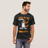 T-shirt Chih Tzu Costume Halloween Lazy Effrayant Chien (Devant entier)