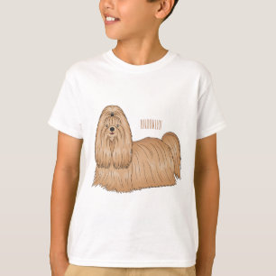T-shirt Chih tzu long cheveux dessin de chien