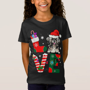 T-Shirt Chih Tzu Lover Santa Claus Chiens de Noël Pyjamas