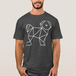 T-shirt Chih Tzu Simple Chien Forme Contour