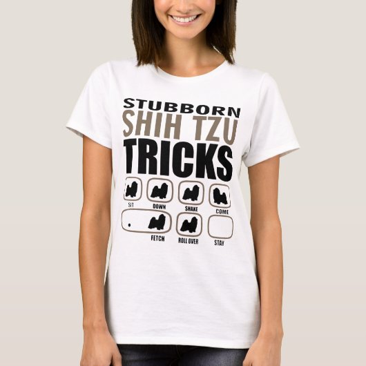 T-shirt chih tzu tzu tricks têtus chiens (Devant)