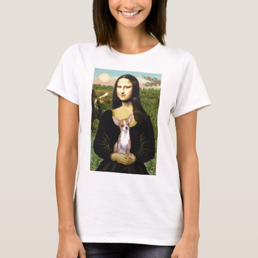 T-shirt Chihuahua 1b - Mona Lisa (Devant)