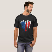 T-shirt Chihuahua American Heart Flag Chien 4 juillet (Devant entier)