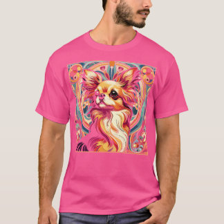 T-shirt Chihuahua Amoureux de les chiens Design Art Déco