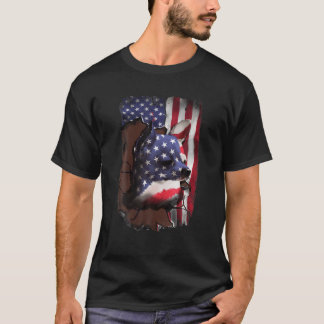 T-shirt Chihuahua Amoureux des chiens Drapeau Américain Fu