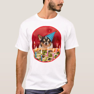T-shirt Chihuahua Anniversaire Pizza Pie