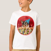 T-shirt Chihuahua Anniversaire Pizza Pie (Devant)