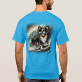 T-shirt Chihuahua aux cheveux longs surf Boy (Dos)