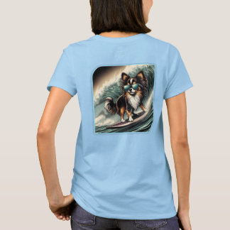 T-shirt Chihuahua aux cheveux longs surf Boy