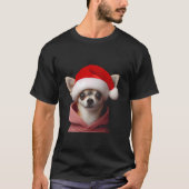 T-shirt Chihuahua avec le chapeau de Noël Noël Noël Noël C (Devant)