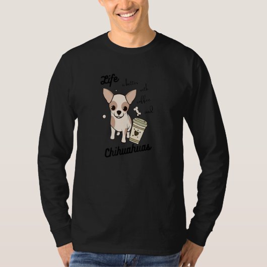 T-shirt Chihuahua Café Chihuahuas Café Chien (Devant)