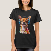 T-shirt Chihuahua Casques Chien Funny Animal Art Imprimer (Devant)