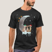 T-shirt Chihuahua Casquette Père Noël Et Lune Noël (Devant)