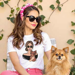 T-shirt Chihuahua Chic Chemise Amoureux des chiens