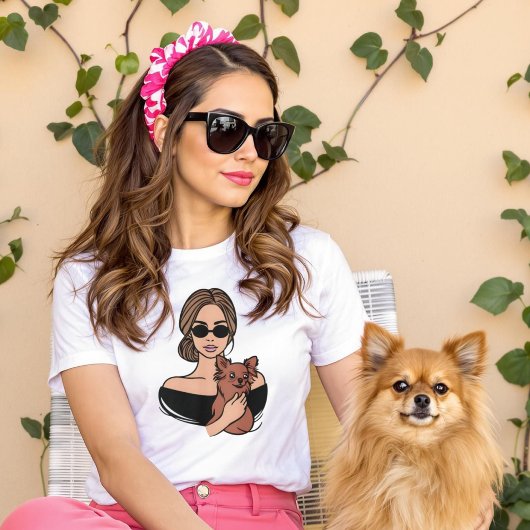 T-shirt Chihuahua Chic Chemise Amoureux des chiens