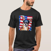 T-shirt Chihuahua Chien Chien Chien Patriotique Patri amér (Devant)