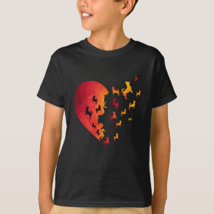 T-shirt Chihuahua Chien Coeur Chemise Drôle Animal Graphiq