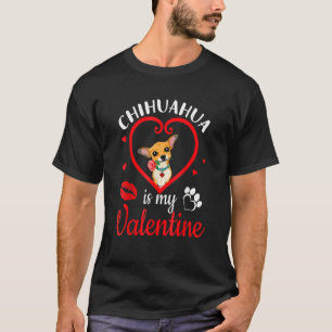 T-shirt Chihuahua Chien et Rose dans le coeur Chihuahua es