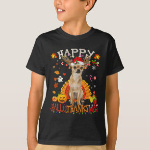 T-shirt Chihuahua Chien Halloween Chien de Noël Joyeux Hal