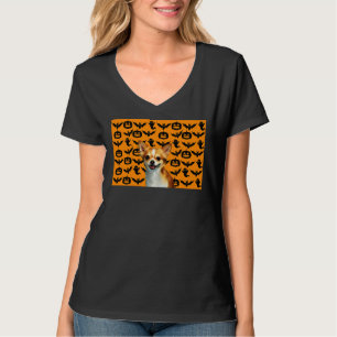 T-shirt Chihuahua Chien Halloween Face