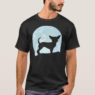 T-shirt Chihuahua Chien Moon Chiwawa Silhouette