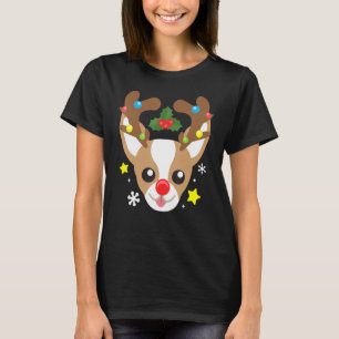 T-shirt Chihuahua Chien Reindeer Drôle Mignonne Chien Mama