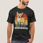 T-shirt Chihuahua Chien Retro (Devant)