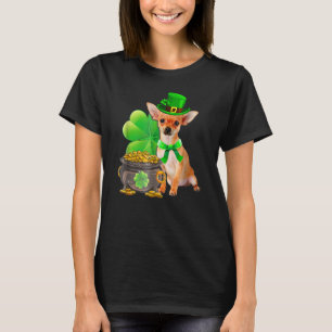 T-shirt Chihuahua Chien Shamrock Chien Jour de la Saint Pa