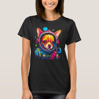 T-shirt Chihuahua Chig en astronaute