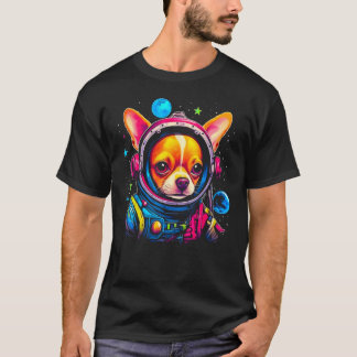 T-shirt Chihuahua Chig en astronaute