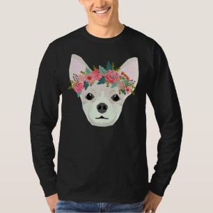 T-shirt Chihuahua Chig race Florale Couronne Chihuahuas Pu