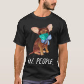 T-shirt Chihuahua Chiot Portant Un Masque Visage Ew Person (Devant)