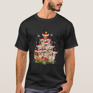 T-shirt Chihuahua Christmas Tree Chien Père Noël Joyeux Pu