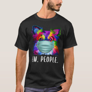 T-shirt Chihuahua Coloré Fouetter Chien Portant Un Visage