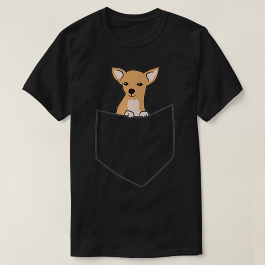 T-shirt Chihuahua Cute Chien À Pocket Funny Chihuahua (Design devant)