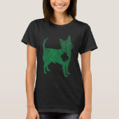 T-shirt Chihuahua Dog Shamrock St Patrick's Day Saint Padd (Devant)