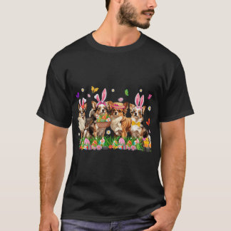 T-shirt Chihuahua Dogs With Bunny Ears Egg Basket Easter