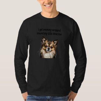 T-shirt Chihuahua Drôle A Fait Enrouler Maman Autour De De