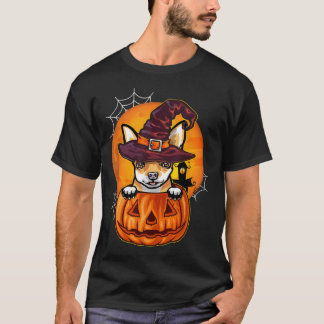 T-shirt Chihuahua drôle Citrouille Halloween