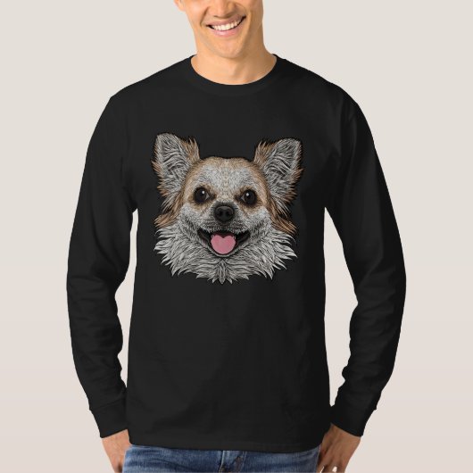 T-shirt Chihuahua Face Cute Chihuahua Chiang race Animal P (Devant)