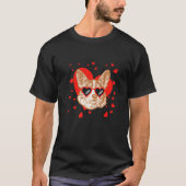 T-shirt Chihuahua Face Heart Glasses Valentines Day Pet Do (Devant)